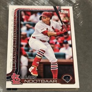Topps Cardinals Baseball Card with Red Accents
